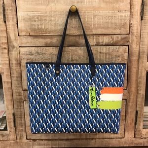 Sam Edelman | Isalyn Poseidon Blue Geometric Tote